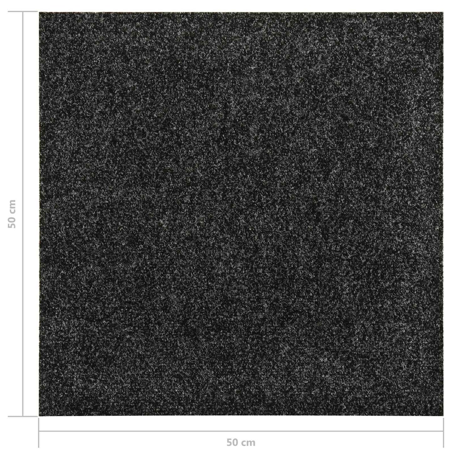 Tapijt 20 pcs Zwart 50 x 50 cm Bitumen