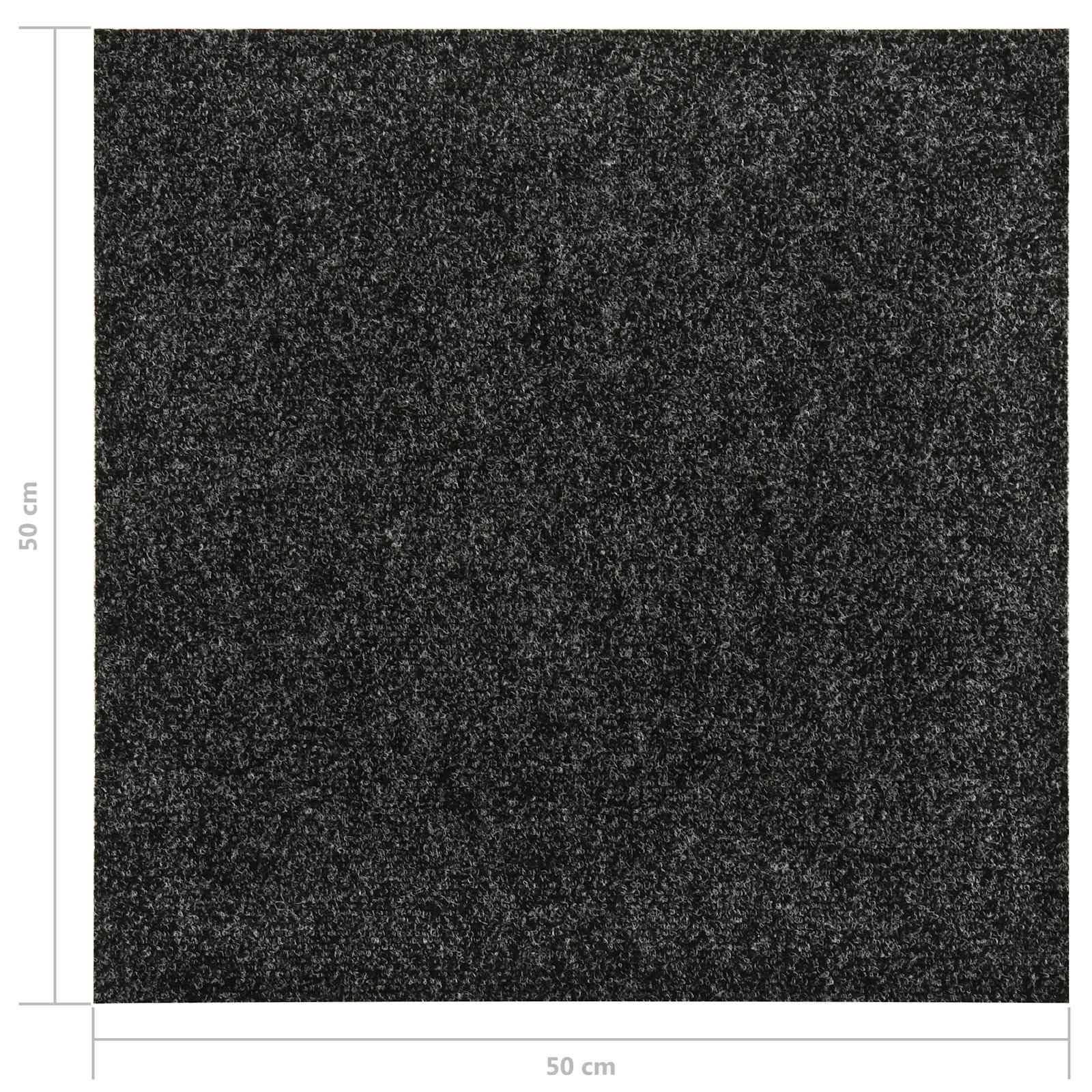 Tapijt 20 pcs Zwart 50 x 50 cm Bitumen