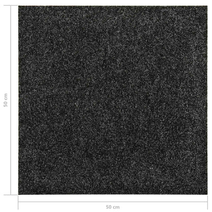 Tapijt 20 pcs Zwart 50 x 50 cm Bitumen