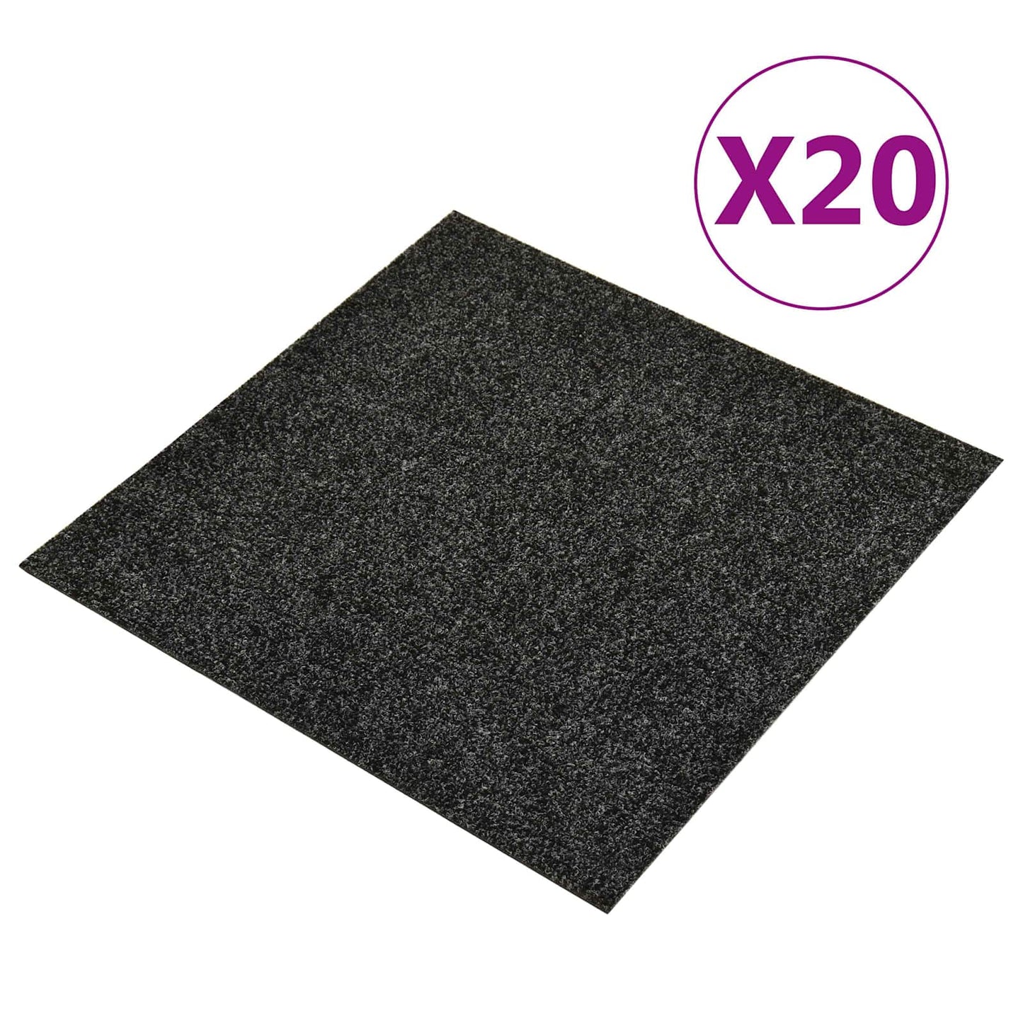 Tapijt 20 pcs Zwart 50 x 50 cm Bitumen
