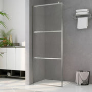 Inloopdouchewand 115x195 cm ESG-glas zilver