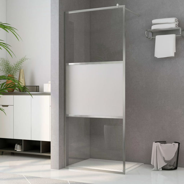 Inloopdouchewand Esg-Glas 80 x 195 cm Zilver Halfmat