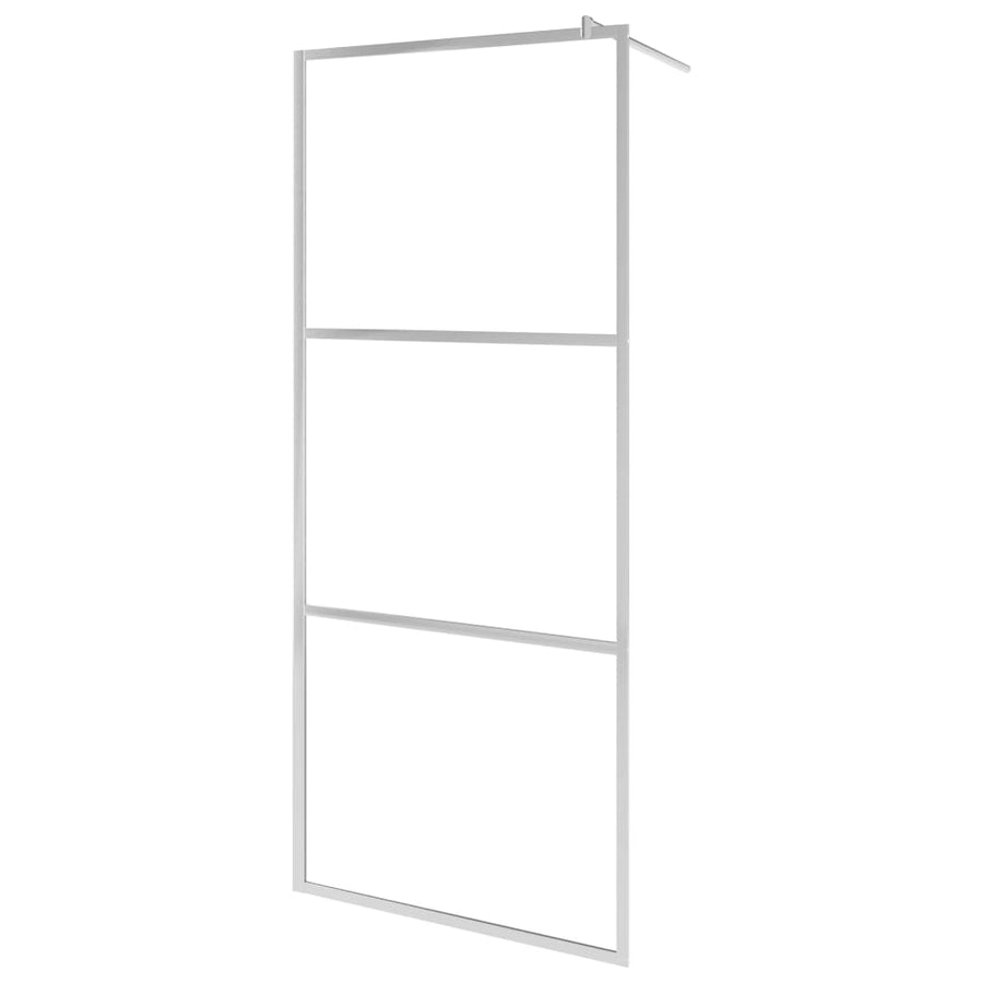 Inloopdouchewand Esg-Glas 90 x 195 cm Zilver Halfmat