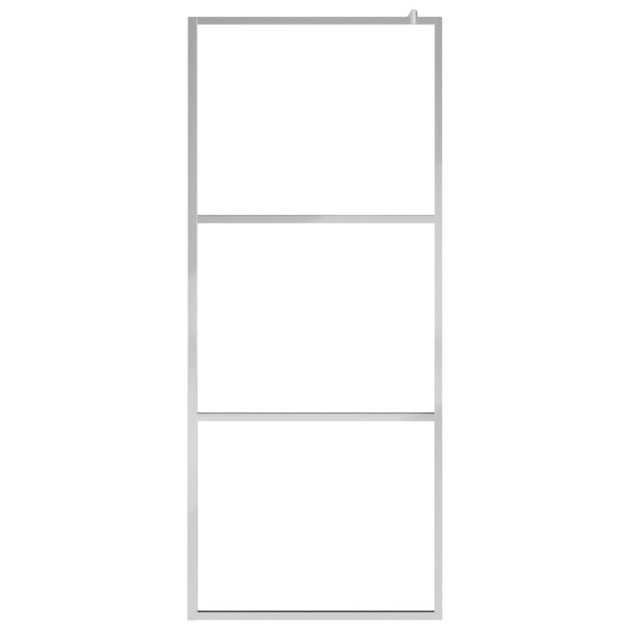 Inloopdouchewand Esg-Glas 90 x 195 cm Zilver Halfmat