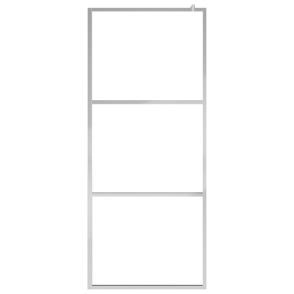 Inloopdouchewand Esg-Glas 100 x 195 cm Zilver Mat