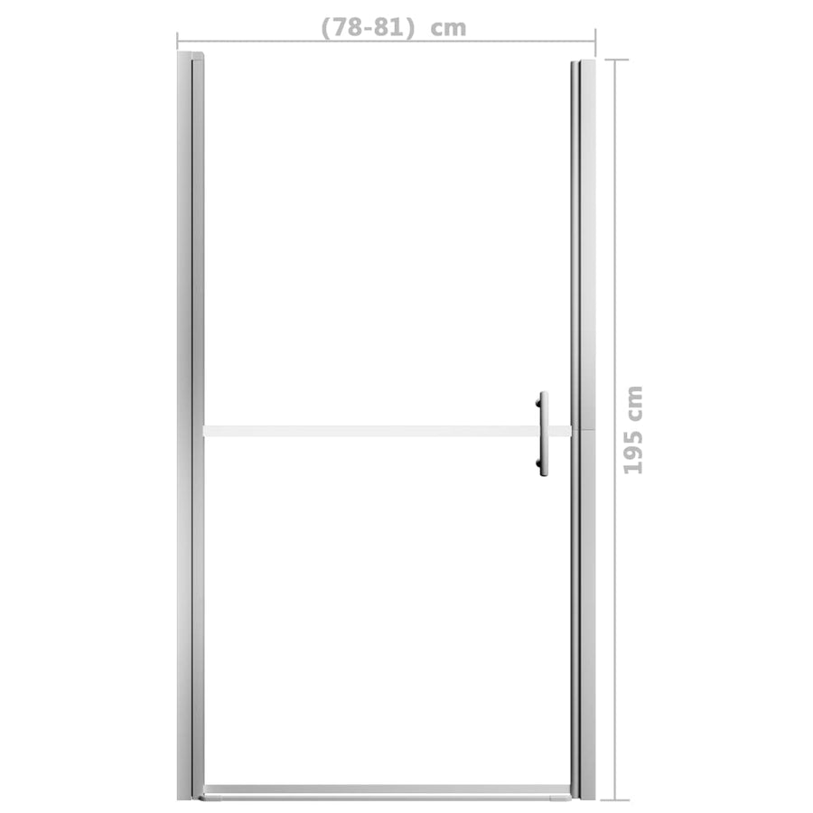 Douchedeur mat 81x195 cm gehard glas 81 x 195 cm Mat