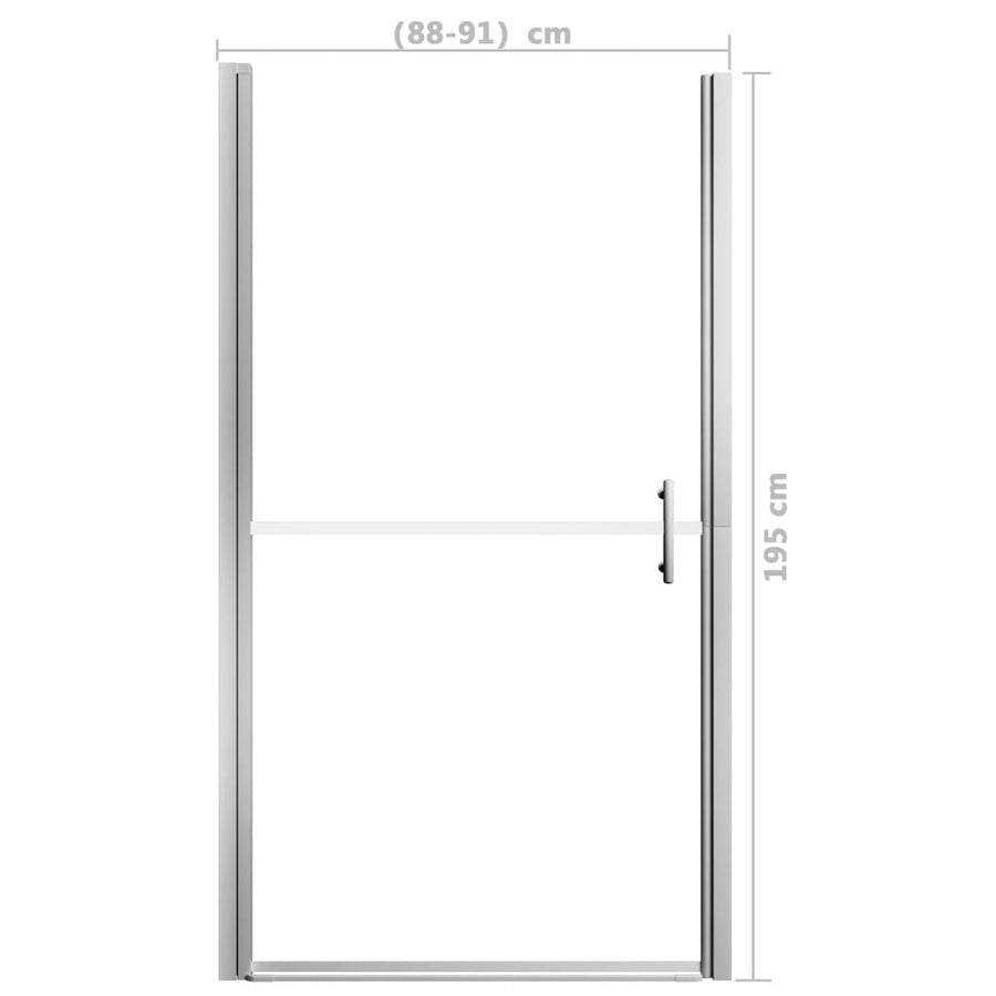 Douchedeur mat 91x195 cm gehard glas 91 x 195 cm Mat
