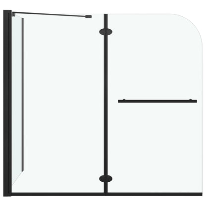Douche Klapwand 120X68X130 Cm Esg Zwart