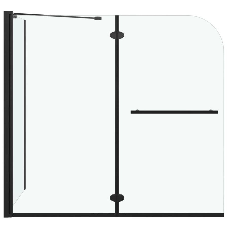 Douche Klapwand 120X68X130 Cm Esg Zwart