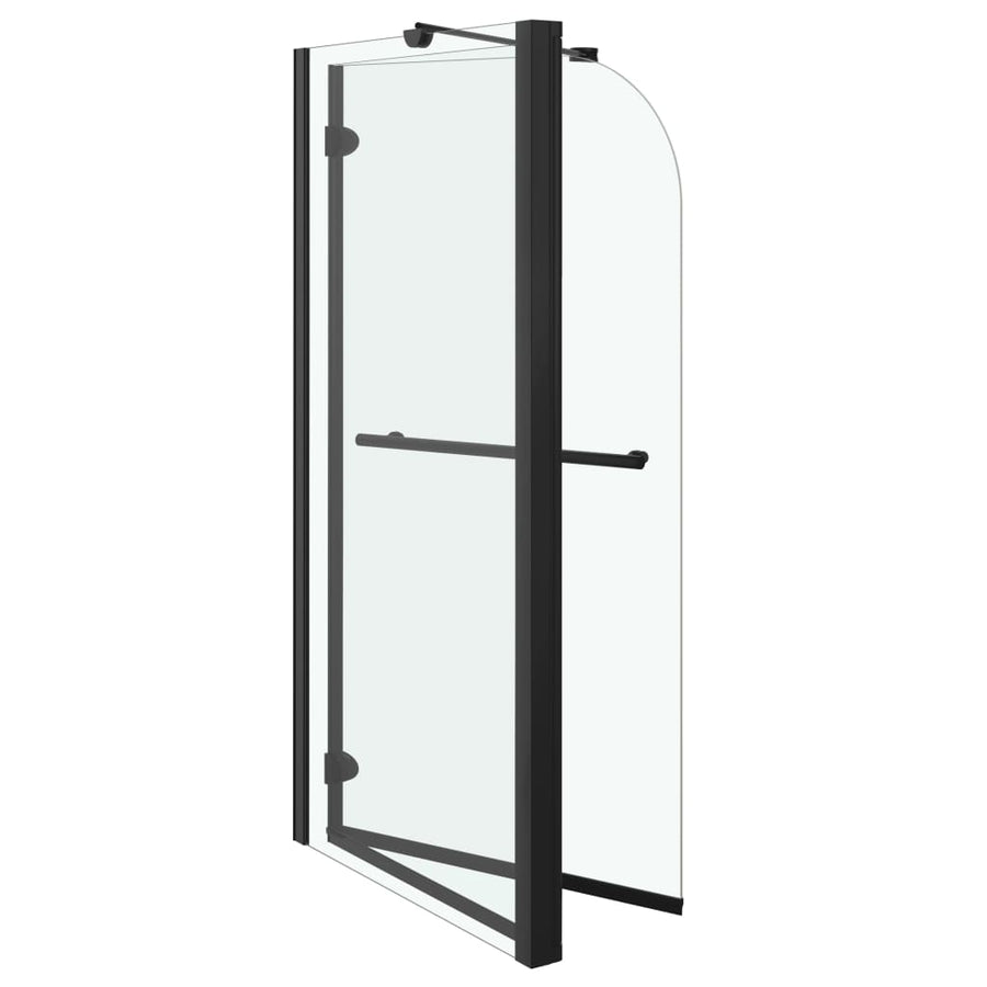 Douche Klapwand 120X68X130 Cm Esg Zwart