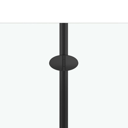 Douchewand Inklapbaar 2 Panelen Esg Zwart 95 x 140 cm