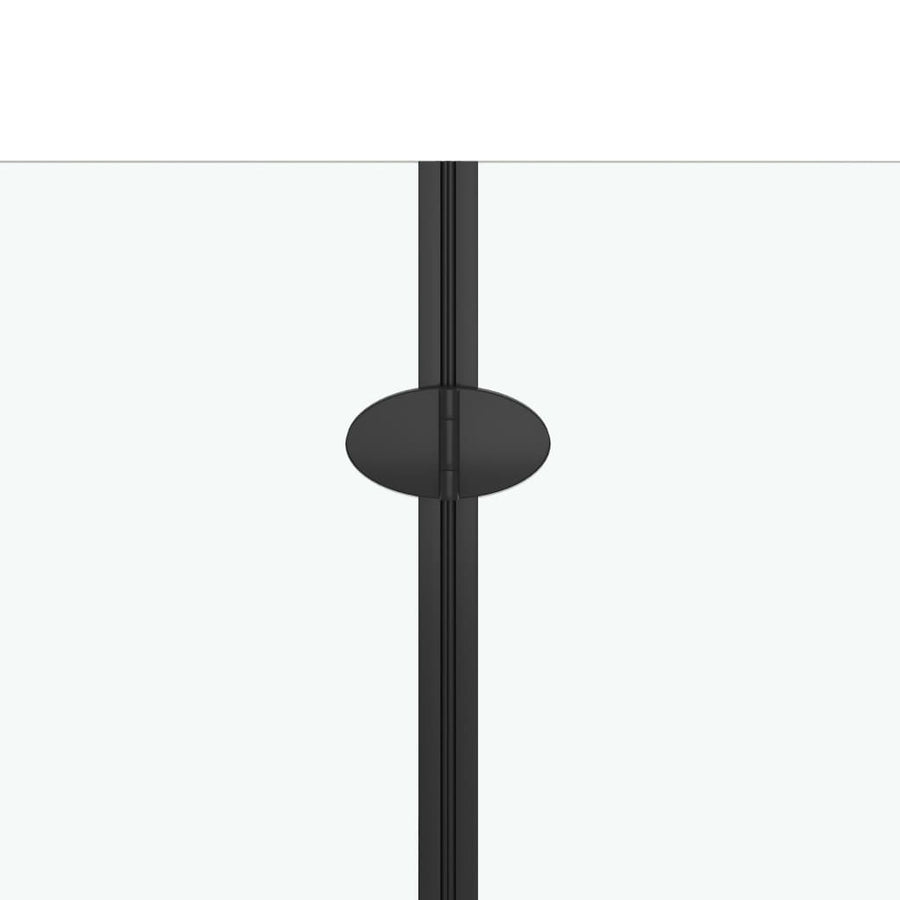 Douchewand Inklapbaar 2 Panelen Esg Zwart 95 x 140 cm