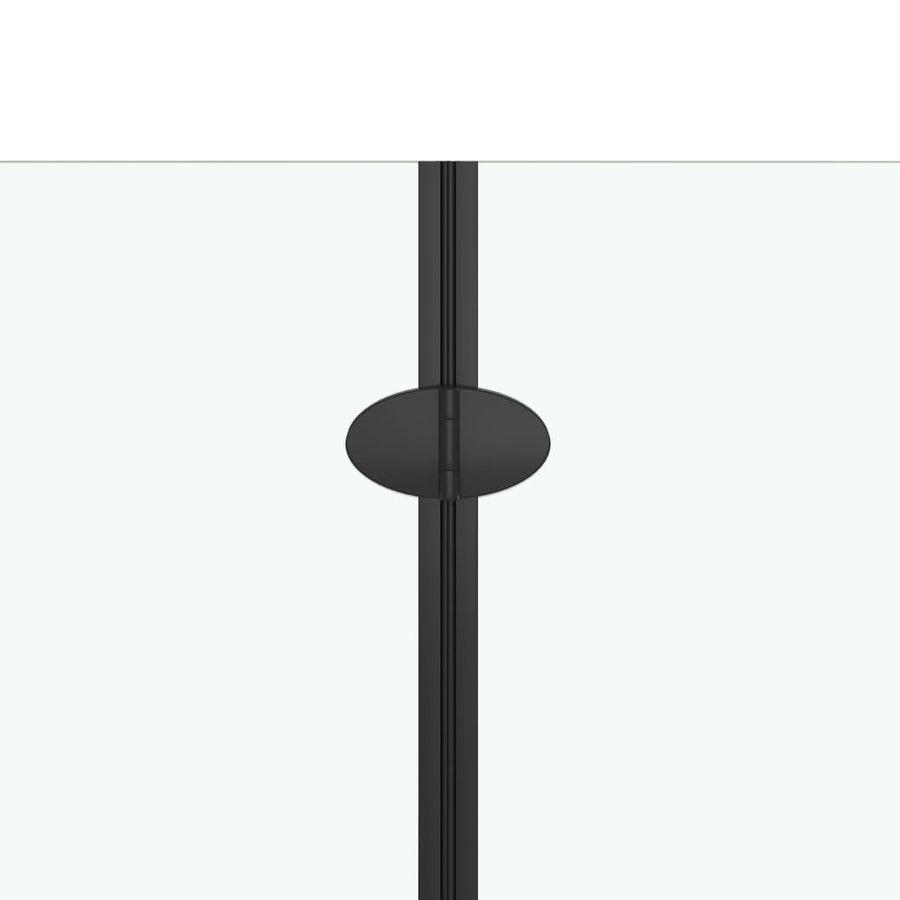 Douchewand Inklapbaar 2 Panelen Esg Zwart 120 x 140 cm
