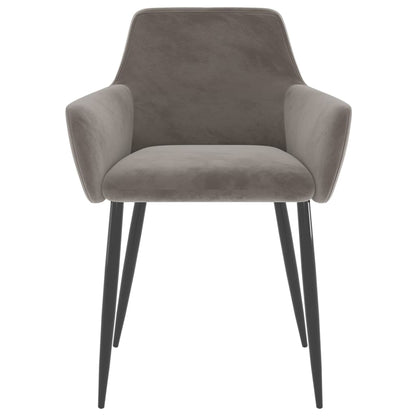 Eetkamerstoelen 2 st fluweel lichtgrijs