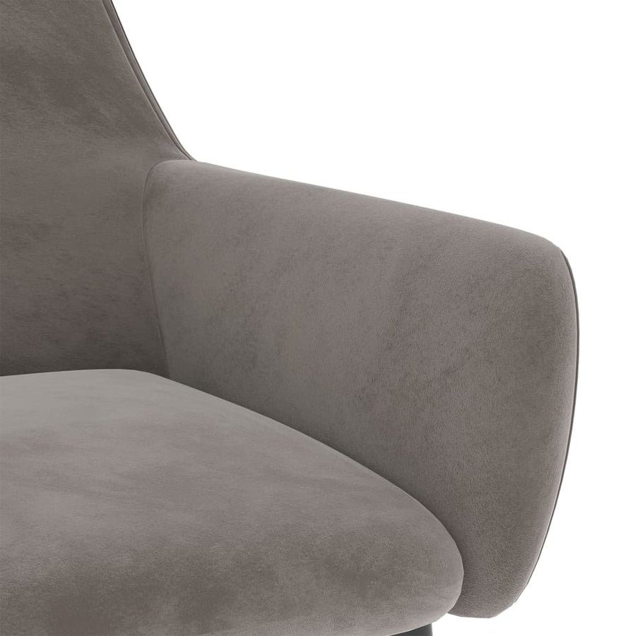 Eetkamerstoelen 2 st fluweel lichtgrijs