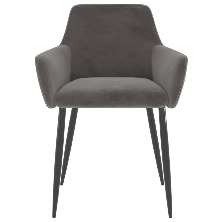 Eetkamerstoelen 2 St Fluweel Donkergrijs