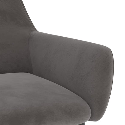 Eetkamerstoelen 2 St Fluweel Donkergrijs