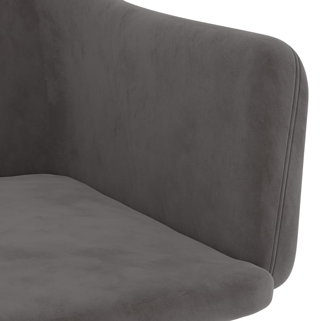 Eetkamerstoelen Fluweel Donkergrijs