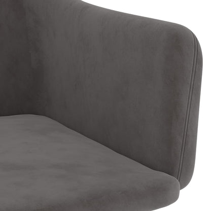 Eetkamerstoelen Fluweel Donkergrijs
