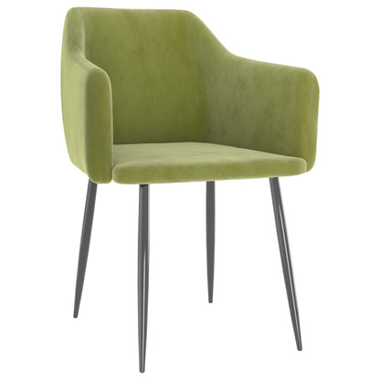 Eetkamerstoelen 2 St Fluweel Lichtgroen