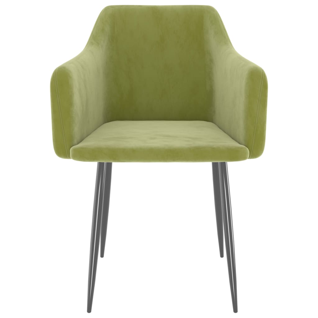 Eetkamerstoelen 2 St Fluweel Lichtgroen