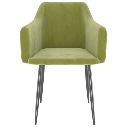 Eetkamerstoelen 2 St Fluweel Lichtgroen