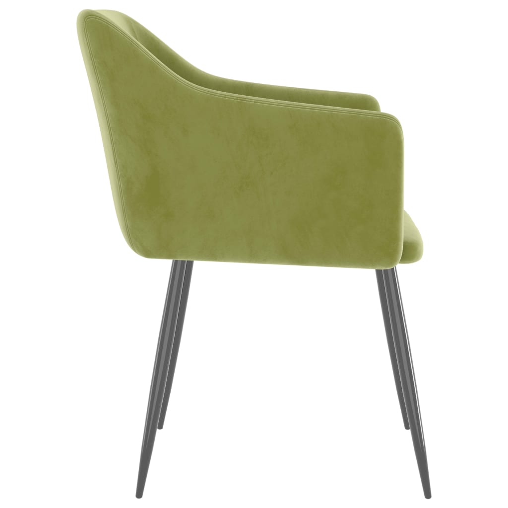 Eetkamerstoelen 2 St Fluweel Lichtgroen