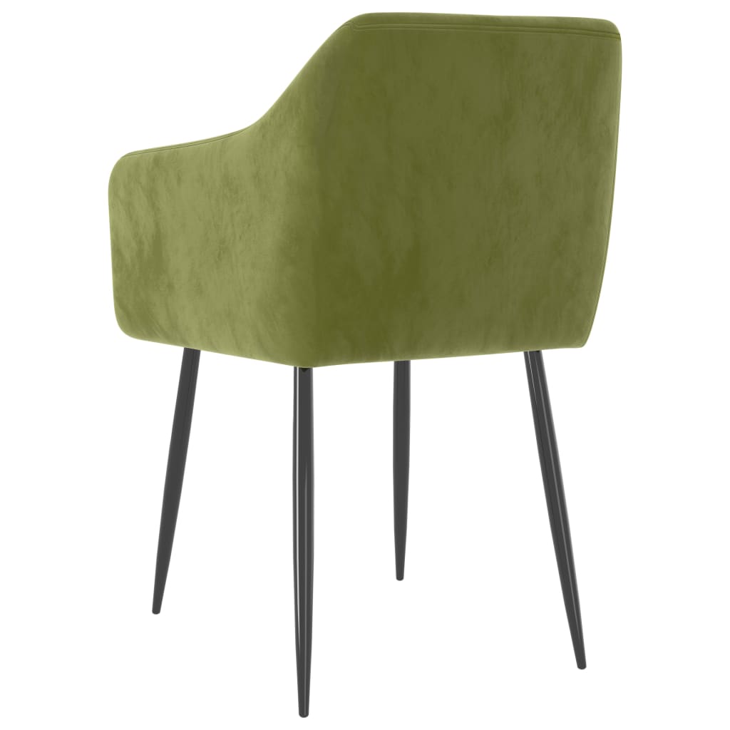 Eetkamerstoelen 2 St Fluweel Lichtgroen