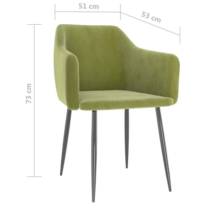 Eetkamerstoelen 2 St Fluweel Lichtgroen