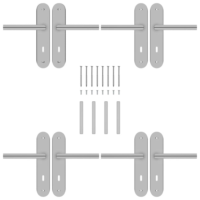 Deurklinkensets 2 St Met Bb-Deadlock Roestvrij Staal