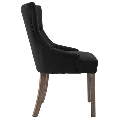 Eetkamerstoelen Stof 2 Zwart