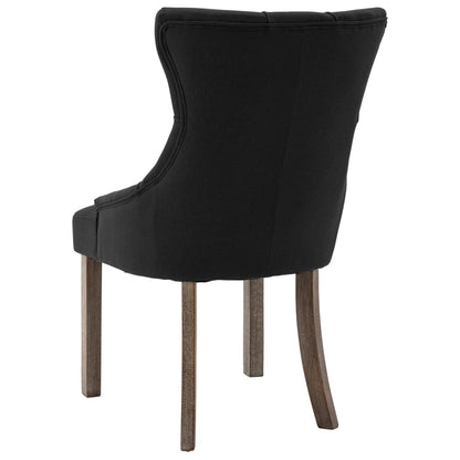 Eetkamerstoelen Stof 2 Zwart