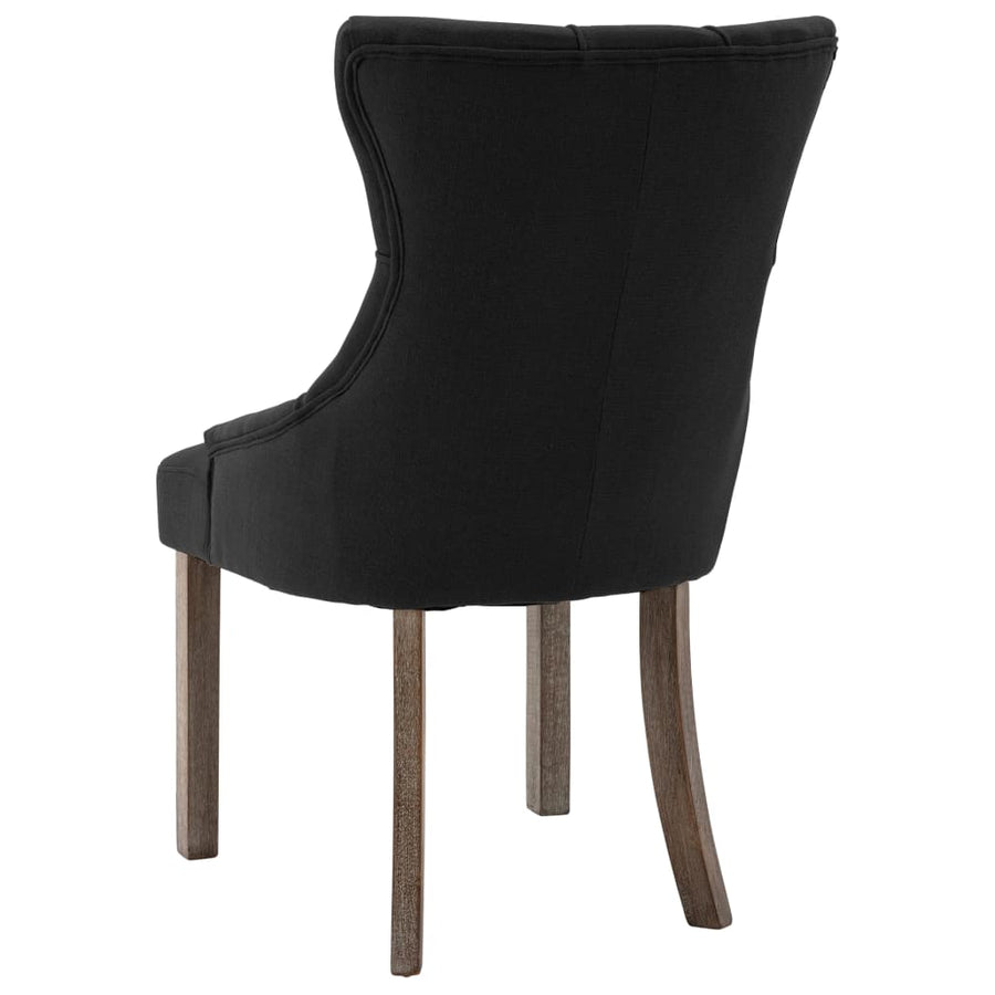 Eetkamerstoelen Stof 2 Zwart