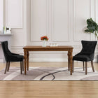 Dining chairs 2 pc fabric black