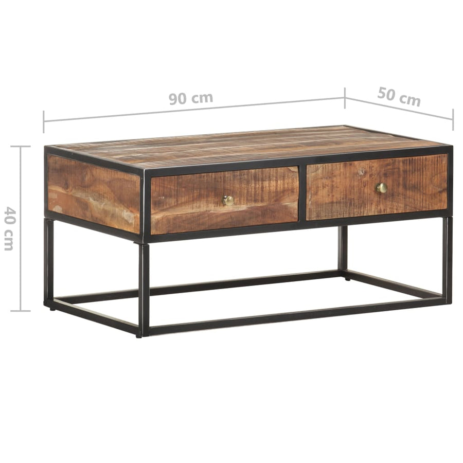 Salontafel 90X50X40 Cm Ruw Acaciahout