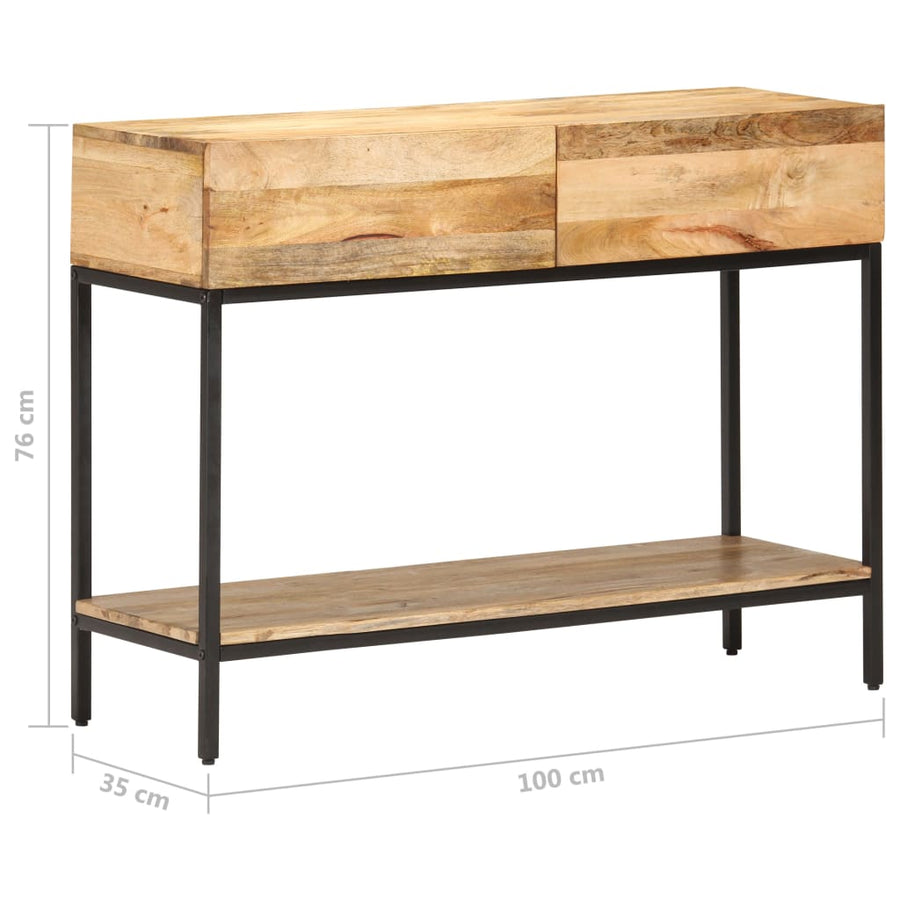 Wandtafel 100X35X76 Cm Massief Mangohout