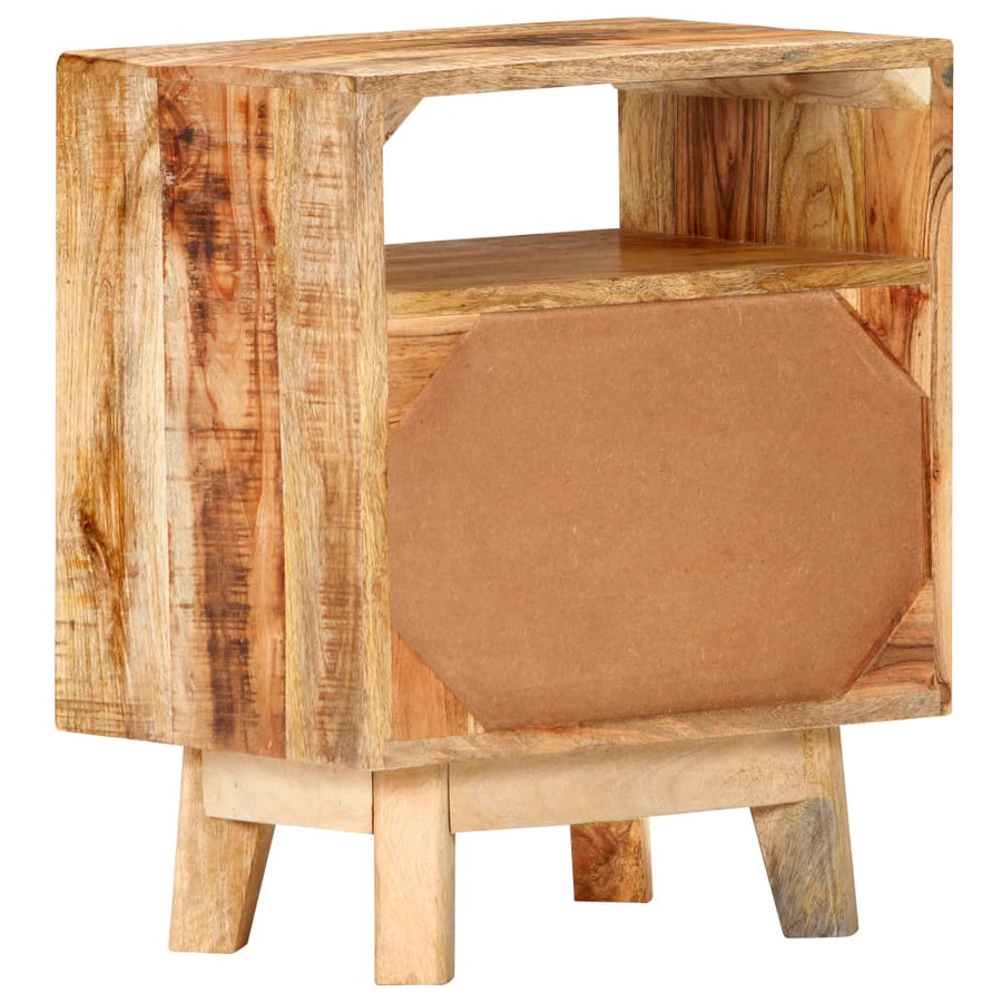 Nachtkastje 40X30X50 Cm Ruw Mangohout