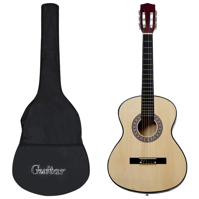 Gitaar klassiek beginner met tas 4/4 39&quot; 4/4 39 Lichtbruin