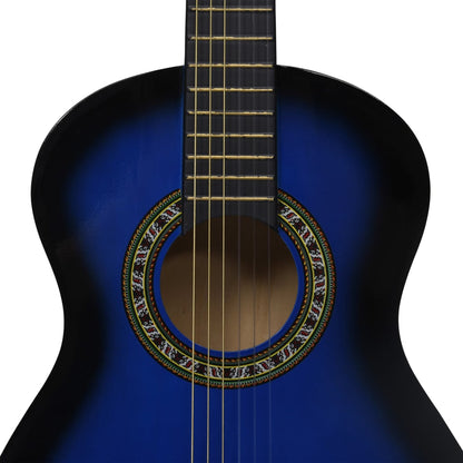Gitaar Klassiek Beginner Kinderen Met Tas 1/2 34 Blauw
