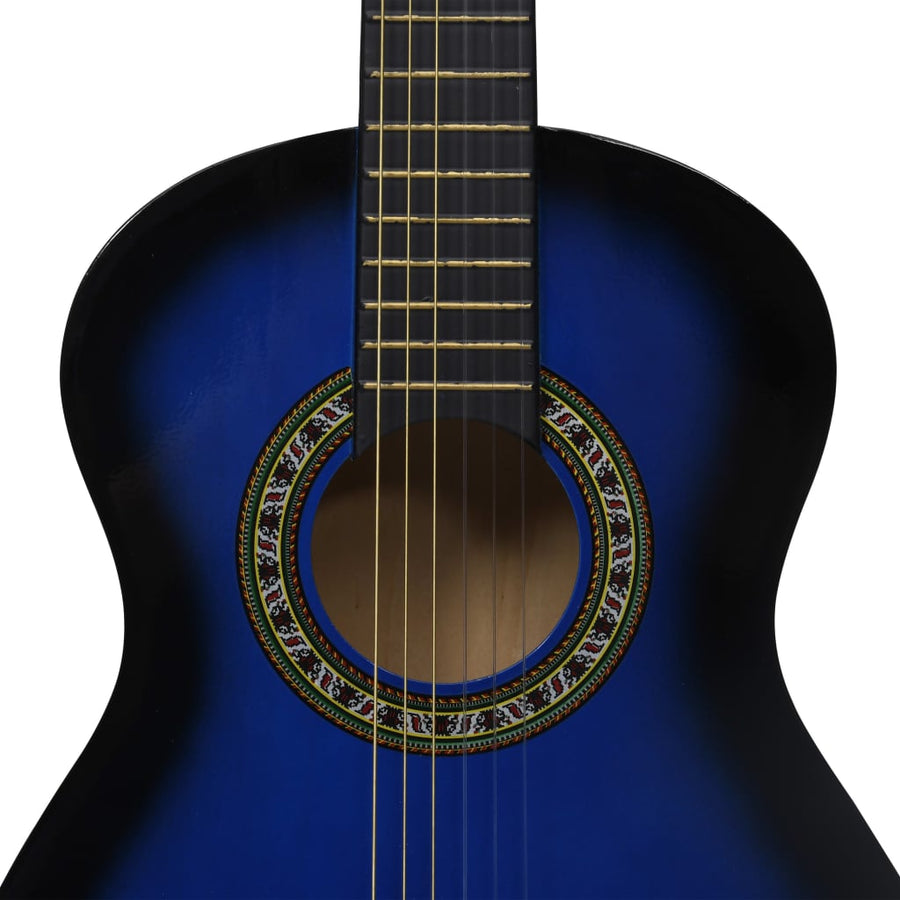 Gitaar Klassiek Beginner Kinderen Met Tas 1/2 34 Blauw