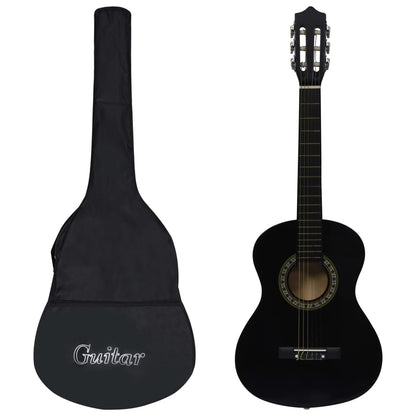Gitaar Klassiek Beginner Kinderen Met Tas 1/2 34 Zwart