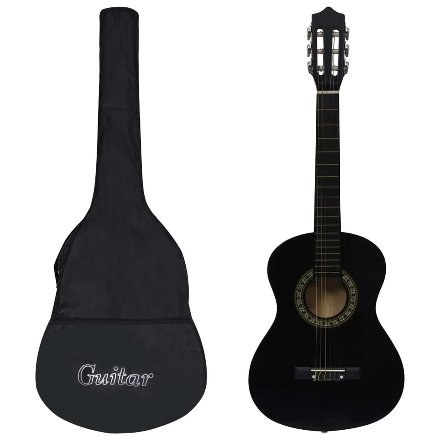 Gitaar Klassiek Beginner Kinderen Met Tas 1/2 34 Zwart