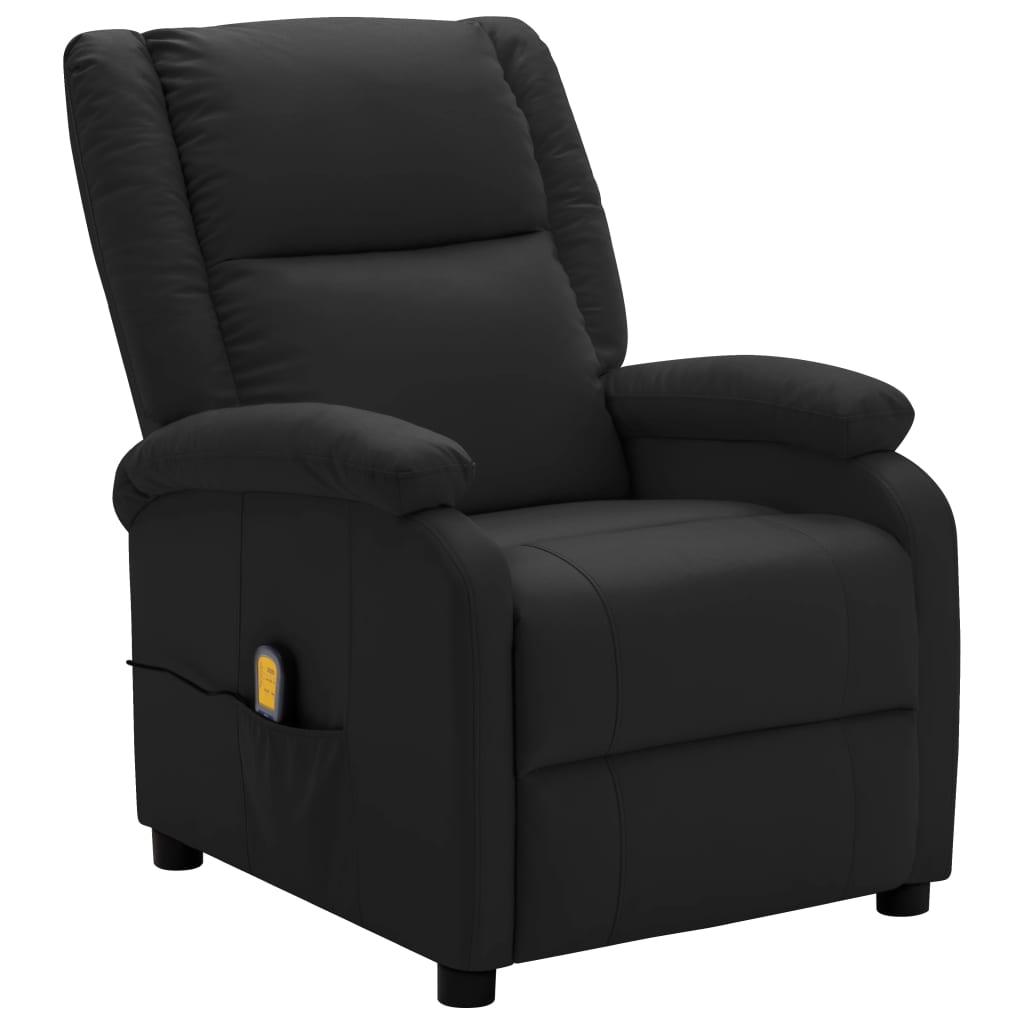 Massagestoel kunstleer zwart