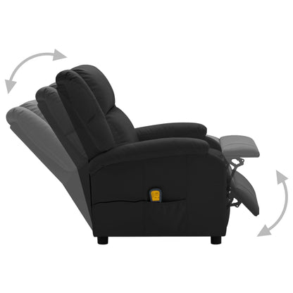 Massagestoel kunstleer zwart