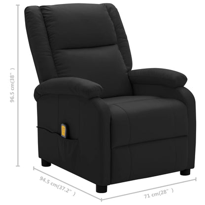 Massagestoel kunstleer zwart