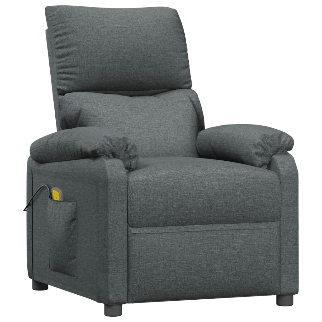 Massagestoel Stof Donkergrijs 1