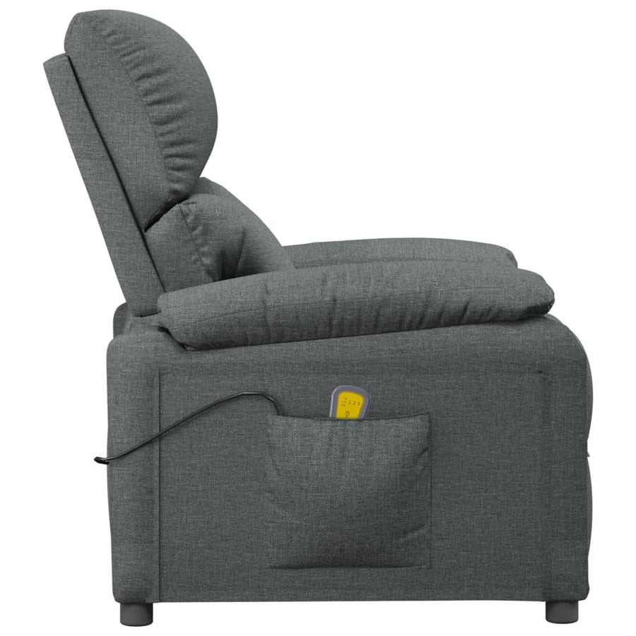 Massagestoel Stof Donkergrijs 1