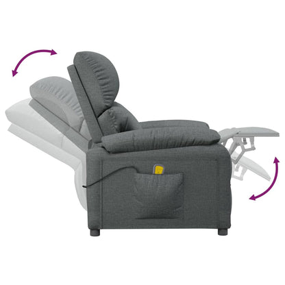 Massagestoel Stof Donkergrijs 1