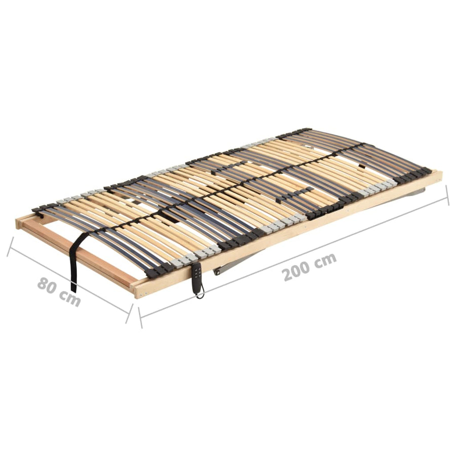 Lattenbodem Met 42 Latten 7 Zones Elektrisch 80 x 200 cm Verstelbaar (elektrisch)