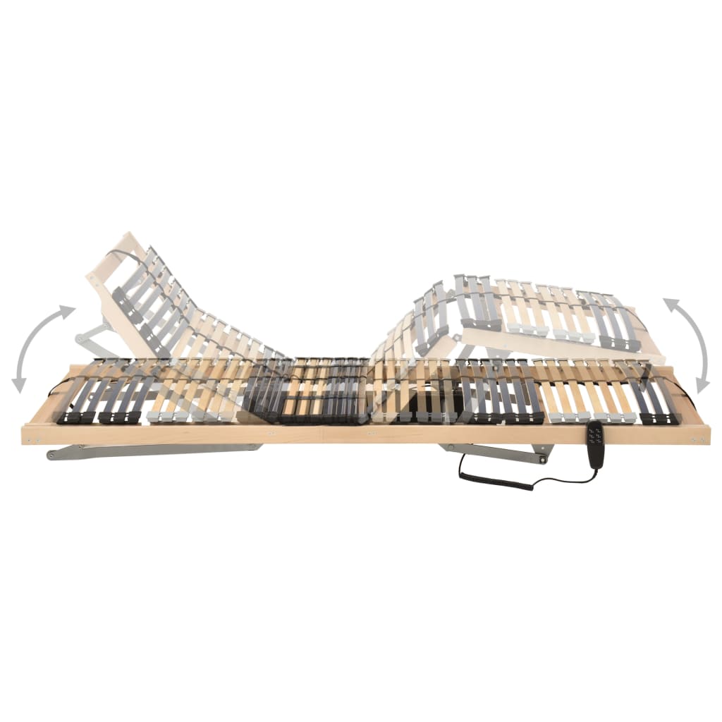 Lattenbodem Met 42 Latten 7 Zones Elektrisch 90 x 200 cm Verstelbaar (elektrisch)